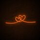 zwei ineinander verschlungene Herzen LED-Neonschild Wohnzimmer Schlafzimmer