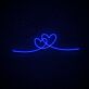 zwei ineinander verschlungene Herzen LED-Neonschild Wohnzimmer Schlafzimmer