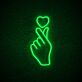 Hand mit Herzsymbol LED-Neonschild Wohnzimmer Cafe