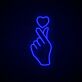 Hand mit Herzsymbol LED-Neonschild Wohnzimmer Cafe