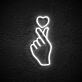 Hand mit Herzsymbol LED-Neonschild Wohnzimmer Cafe