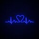 Herz mit EKG-Linie LED-Neonschild Wohnzimmer Schlafzimmer