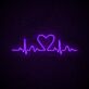 Herz mit EKG-Linie LED-Neonschild Wohnzimmer Schlafzimmer