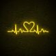 Herz mit EKG-Linie LED-Neonschild Wohnzimmer Schlafzimmer