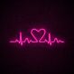 Herz mit EKG-Linie LED-Neonschild Wohnzimmer Schlafzimmer