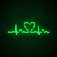 Herz mit EKG-Linie LED-Neonschild Wohnzimmer Schlafzimmer