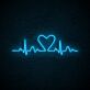 Herz mit EKG-Linie LED-Neonschild Wohnzimmer Schlafzimmer
