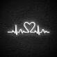 Herz mit EKG-Linie LED-Neonschild Wohnzimmer Schlafzimmer