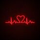 Herz mit EKG-Linie LED-Neonschild Wohnzimmer Schlafzimmer