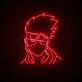 Anime Ninja Kopf LED-Neonschild Gamingzimmer Jugendzimmer