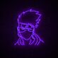 Anime Ninja Kopf LED-Neonschild Gamingzimmer Jugendzimmer
