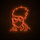Anime Ninja Kopf LED-Neonschild Gamingzimmer Jugendzimmer