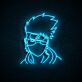 Anime Ninja Kopf LED-Neonschild Gamingzimmer Jugendzimmer
