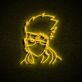 Anime Ninja Kopf LED-Neonschild Gamingzimmer Jugendzimmer