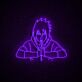 Anime Ninja Figur LED-Neonschild für Gaming und Wohnzimmer