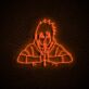 Anime Ninja Figur LED-Neonschild für Gaming und Wohnzimmer