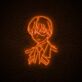 Animefigur mit Uniform LED-Neonschild für Gamingzimmer