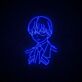 Animefigur mit Uniform LED-Neonschild für Gamingzimmer