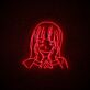 Anime Mädchen Gesicht mit Händen LED-Neonschild Gaming Zimmer