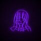 Anime Mädchen Gesicht mit Händen LED-Neonschild Gaming Zimmer