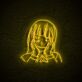 Anime Mädchen Gesicht mit Händen LED-Neonschild Gaming Zimmer
