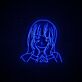 Anime Mädchen Gesicht mit Händen LED-Neonschild Gaming Zimmer