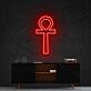 Ägyptisches Ankh Kreuz LED-Neonschild für Wohnzimmer oder Studio