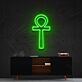 Ägyptisches Ankh Kreuz LED-Neonschild für Wohnzimmer oder Studio