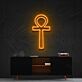 Ägyptisches Ankh Kreuz LED-Neonschild für Wohnzimmer oder Studio
