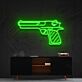 Pistole LED-Neonschild für Bar und Gaming Raum