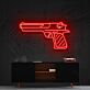Pistole LED-Neonschild für Bar und Gaming Raum