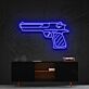 Pistole LED-Neonschild für Bar und Gaming Raum