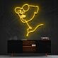 Porträt mit Sonnenbrille LED-Neonschild Wohnzimmer Studio