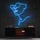 Porträt mit Sonnenbrille LED-Neonschild Wohnzimmer Studio