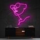 Porträt mit Sonnenbrille LED-Neonschild Wohnzimmer Studio