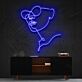 Porträt mit Sonnenbrille LED-Neonschild Wohnzimmer Studio