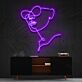 Porträt mit Sonnenbrille LED-Neonschild Wohnzimmer Studio