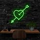 Herz mit Pfeil LED-Neonschild Wohnzimmer Schlafzimmer