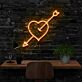 Herz mit Pfeil LED-Neonschild Wohnzimmer Schlafzimmer