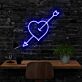 Herz mit Pfeil LED-Neonschild Wohnzimmer Schlafzimmer