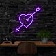 Herz mit Pfeil LED-Neonschild Wohnzimmer Schlafzimmer