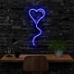Herzform mit geschwungener Linie LED-Neonschild Wohnzimmer Schlafzimmer