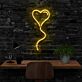 Herzform mit geschwungener Linie LED-Neonschild Wohnzimmer Schlafzimmer