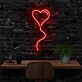 Herzform mit geschwungener Linie LED-Neonschild Wohnzimmer Schlafzimmer