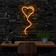 Herzform mit geschwungener Linie LED-Neonschild Wohnzimmer Schlafzimmer