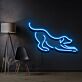 Hund in Spielhaltung LED-Neonschild Wohnzimmer Haustierbereich