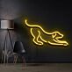 Hund in Spielhaltung LED-Neonschild Wohnzimmer Haustierbereich