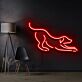 Hund in Spielhaltung LED-Neonschild Wohnzimmer Haustierbereich
