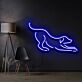 Hund in Spielhaltung LED-Neonschild Wohnzimmer Haustierbereich
