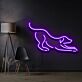 Hund in Spielhaltung LED-Neonschild Wohnzimmer Haustierbereich